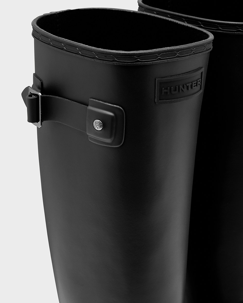 Hunter Refined Slim Fit Tall Rain Boots - Clearance Womens Black - VYUEFG130